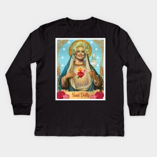 saint dolly parton Kids Long Sleeve T-Shirt